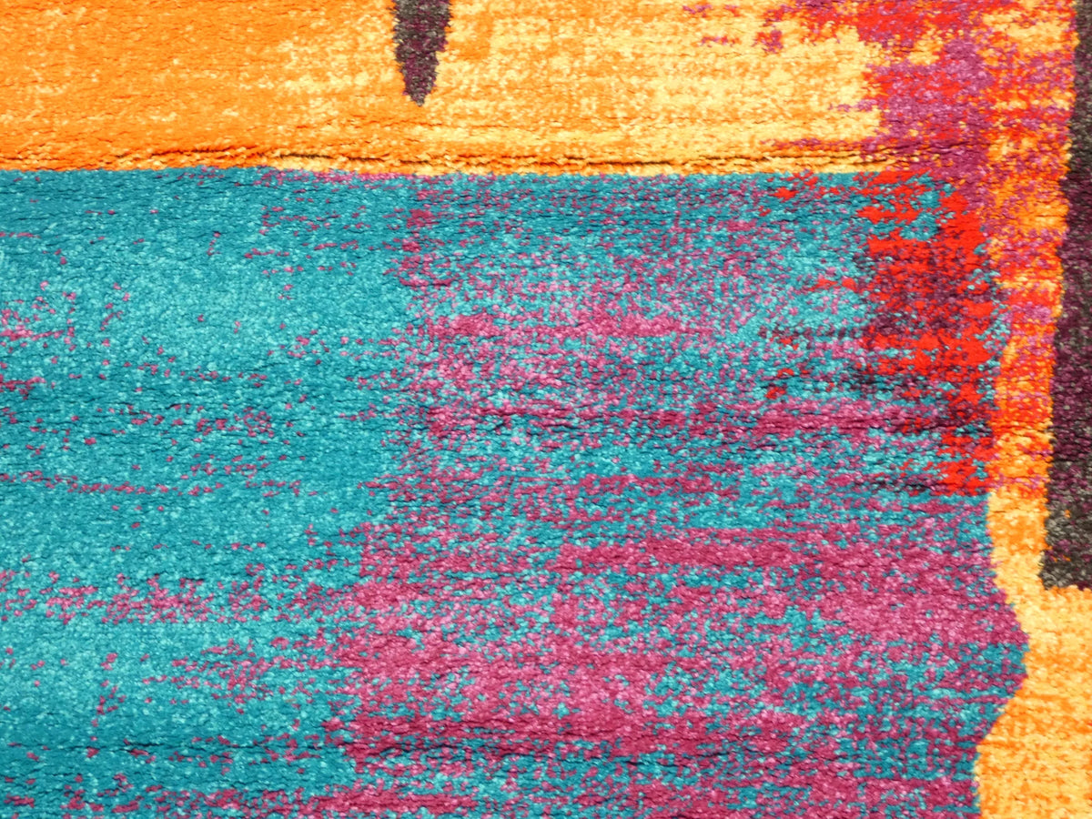 Multi Colour Abstract Modern Design Turkish Aroha Rug