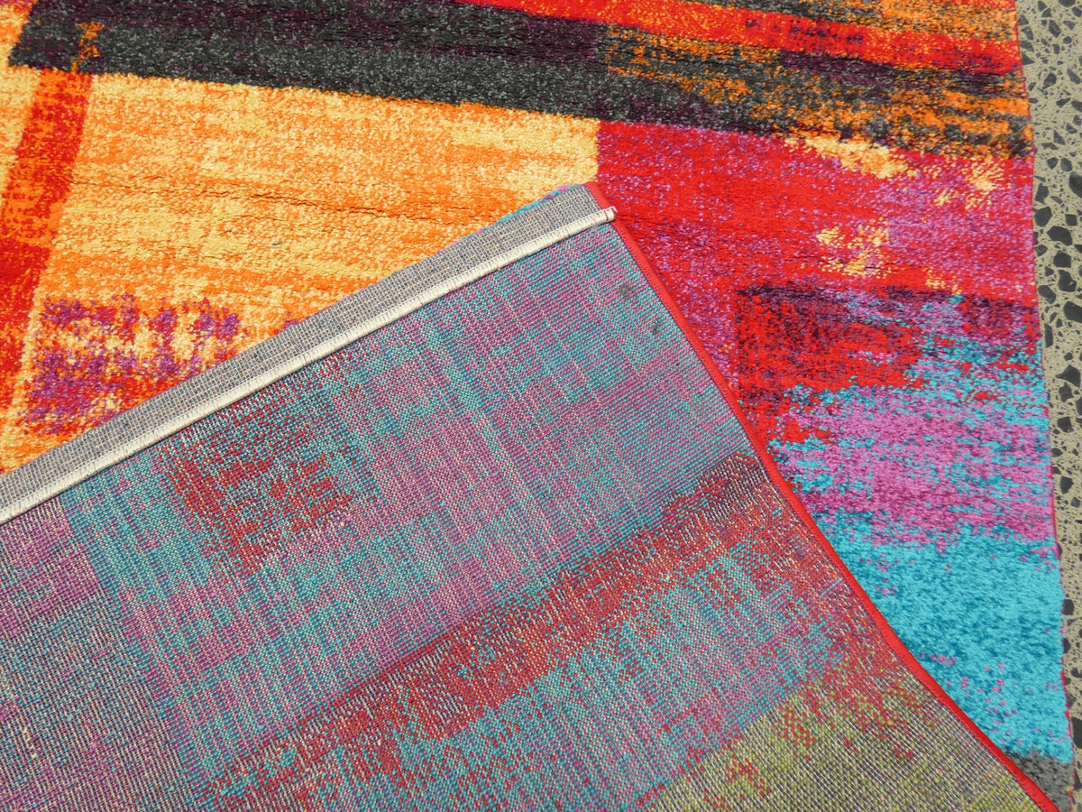 Multi Colour Abstract Modern Design Turkish Aroha Rug