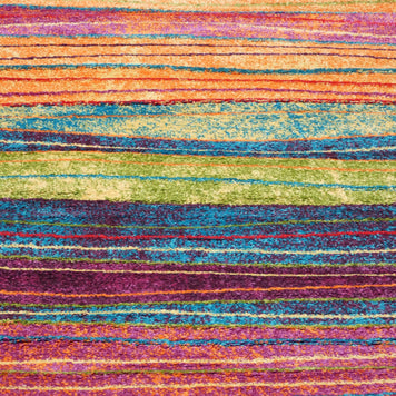 Multi Colour Modern Rainbow Design Turkish Aroha Rug