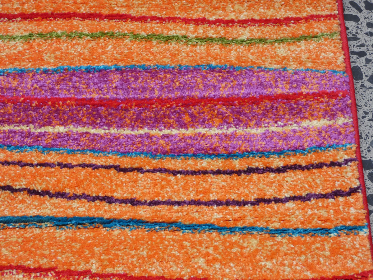 Multi Colour Modern Rainbow Design Turkish Aroha Rug