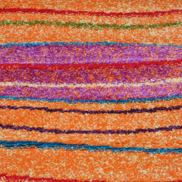Multi Colour Modern Rainbow Design Turkish Aroha Rug