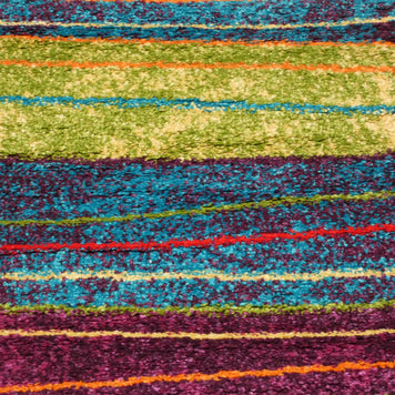 Multi Colour Modern Rainbow Design Turkish Aroha Rug