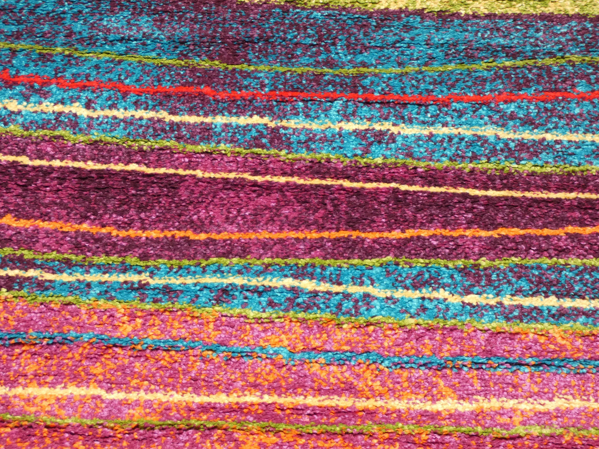 Multi Colour Modern Rainbow Design Turkish Aroha Rug