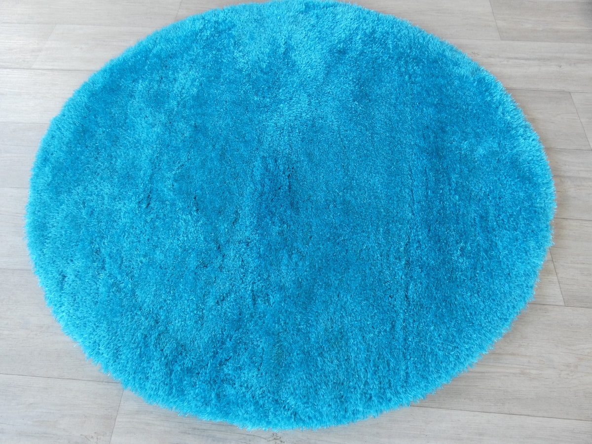 Dream Shaggy Turquoise Colour Turkish Round Rug