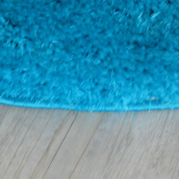 Dream Shaggy Turquoise Colour Turkish Round Rug