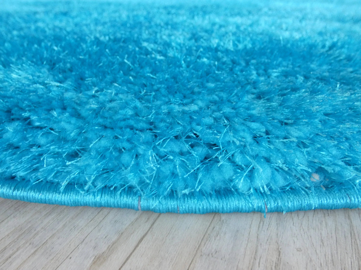 Dream Shaggy Turquoise Colour Turkish Round Rug