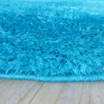 Dream Shaggy Turquoise Colour Turkish Round Rug