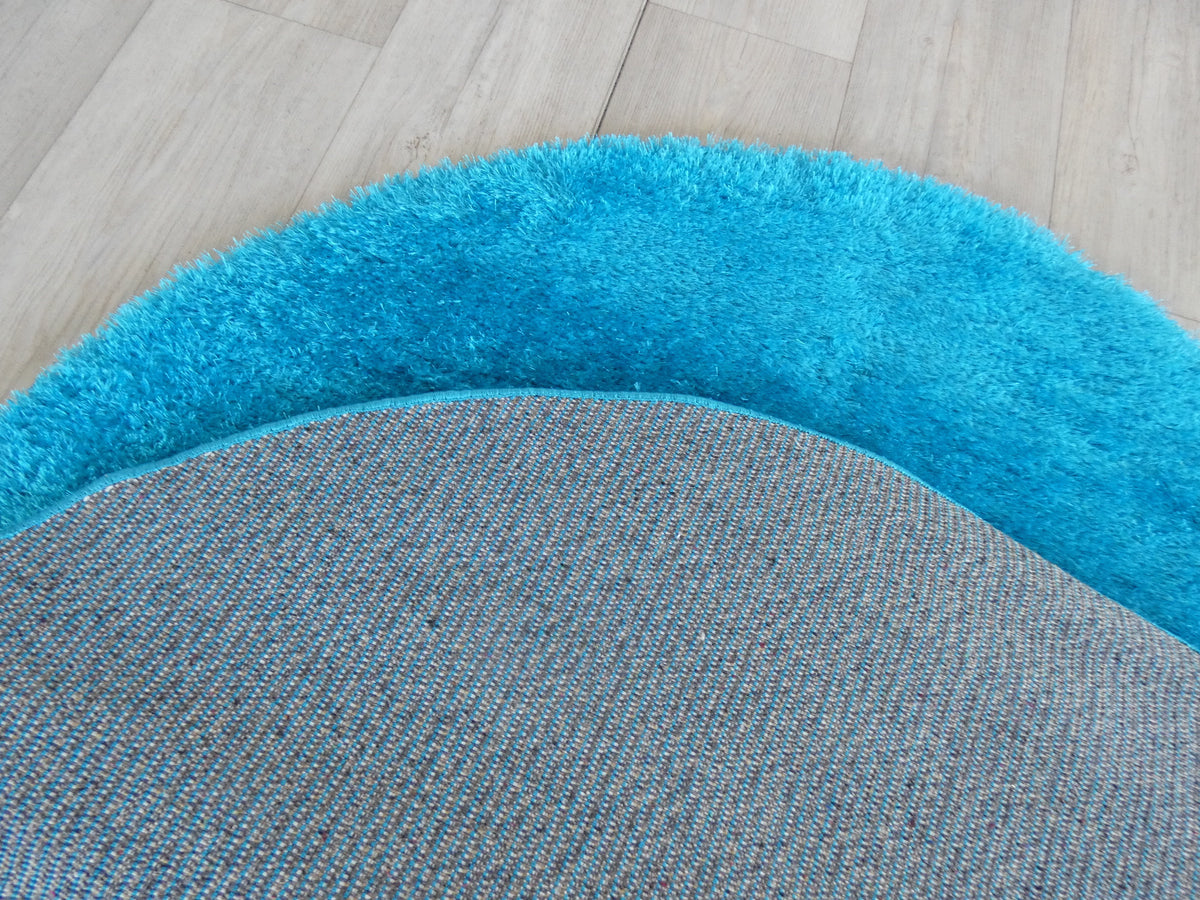 Dream Shaggy Turquoise Colour Turkish Round Rug