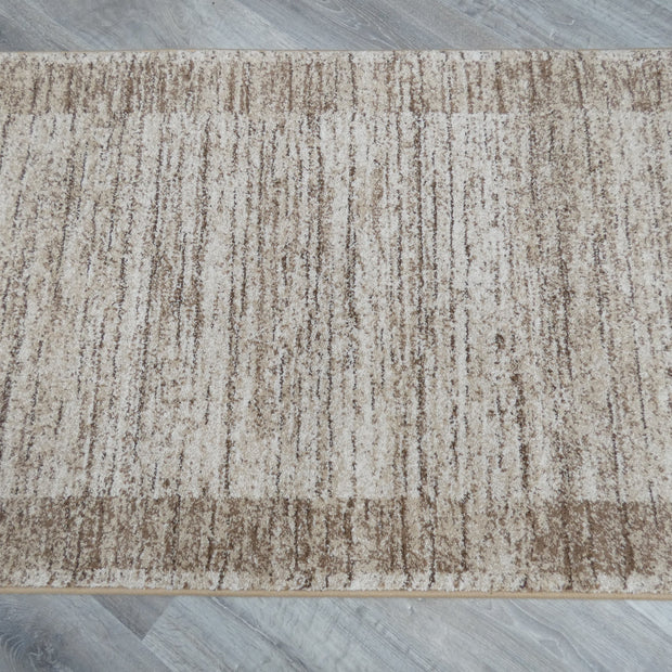 Border Design Hallway Runner Beige Colour Size: 67cm x Cut to Order