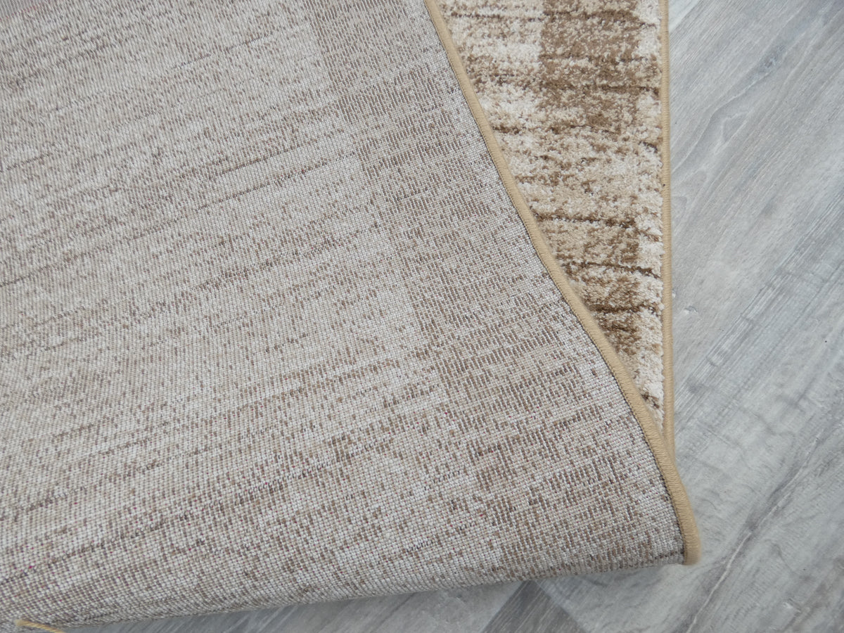 Border Design Hallway Runner Beige Colour Size: 80cm x Cut to Order