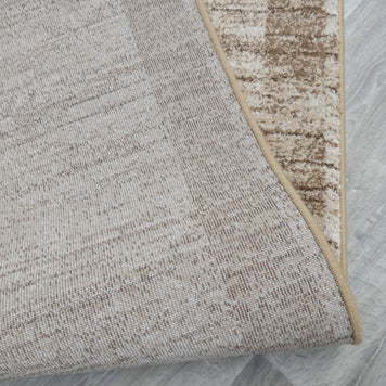 Border Design Hallway Runner Beige Colour Size: 80cm x Cut to Order