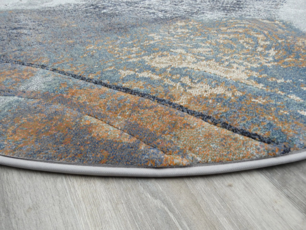 Contemporary Design Oval Argentum Rug