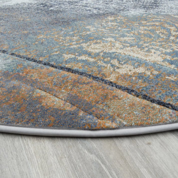 Contemporary Design Oval Argentum Rug