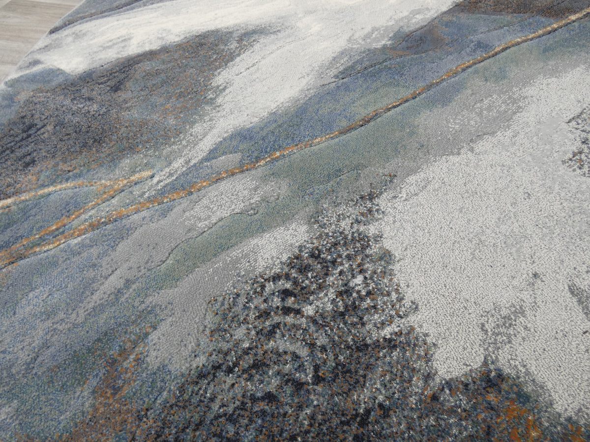 Contemporary Design Oval Argentum Rug