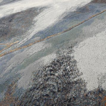 Contemporary Design Oval Argentum Rug
