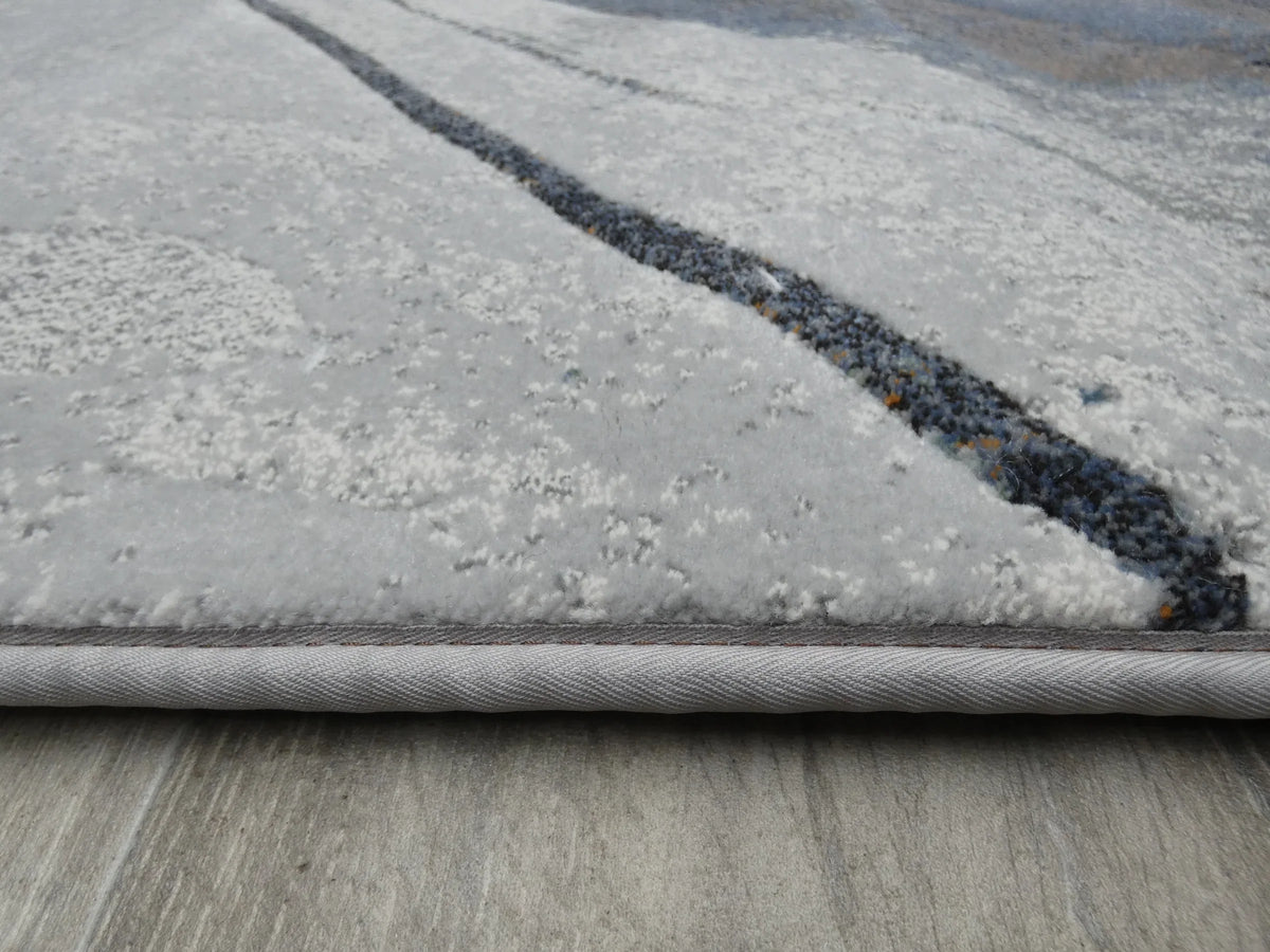 Contemporary Design Oval Argentum Rug
