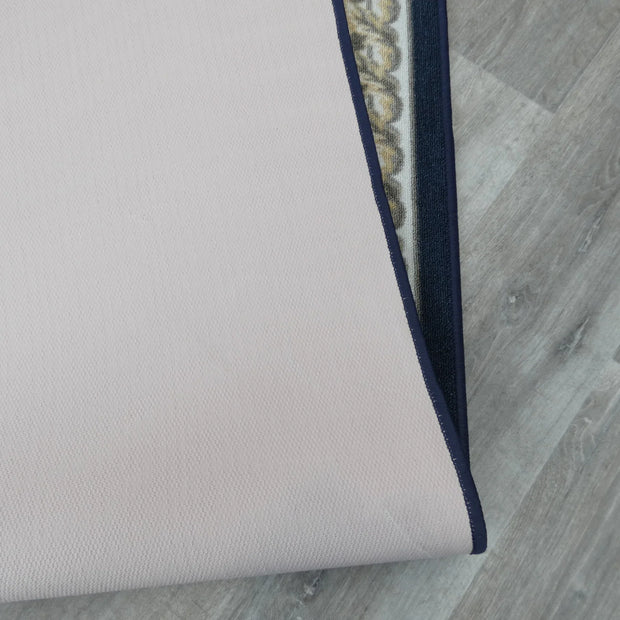 "French Lily" Non Slip Rubber Back Runner 80cm Wide x Cut To Order