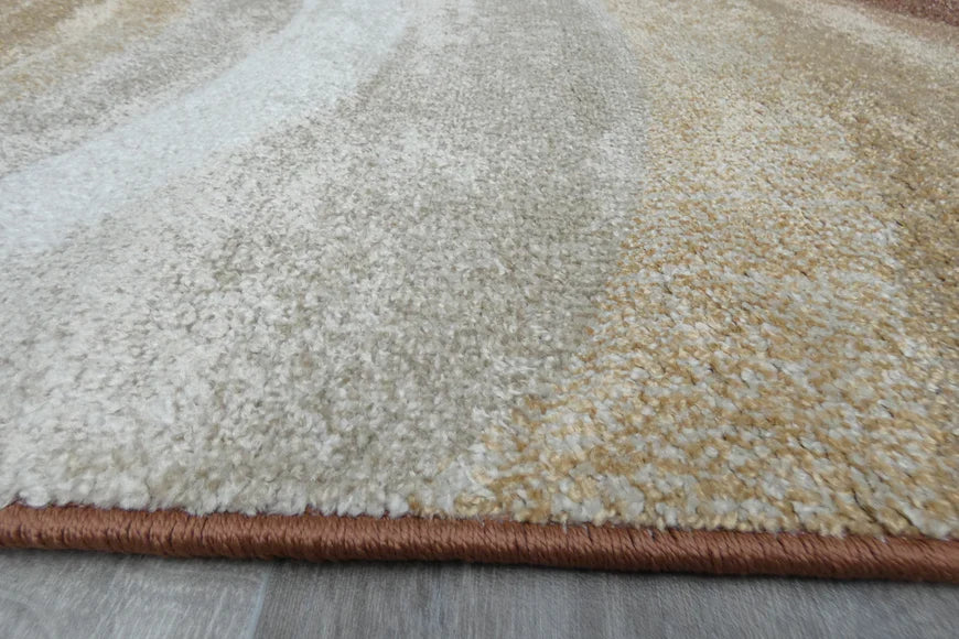 Kimya Collection Gradient wave Pattern Rug In Warm Colour Pallet