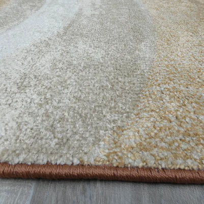 Kimya Collection Gradient wave Pattern Rug In Warm Colour Pallet