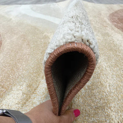 Kimya Collection Gradient wave Pattern Rug In Warm Colour Pallet