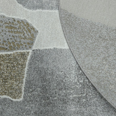 Organic Shapes Abstract Design Rounded Square Valentino Rug (46038-6191) Size: 200 x 200cm