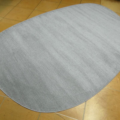 Luxurious Plain Textured Trentino Pebble Shape Rug (41005-2121) Size: 200 x 290cm