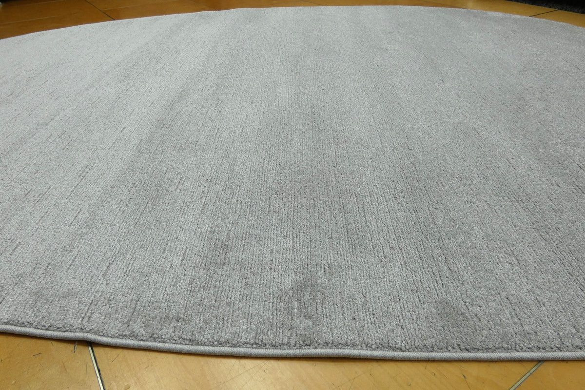 Luxurious Plain Textured Trentino Pebble Shape Rug (41005-2121) Size: 200 x 290cm