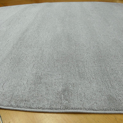 Luxurious Plain Textured Trentino Pebble Shape Rug (41005-2121) Size: 200 x 290cm