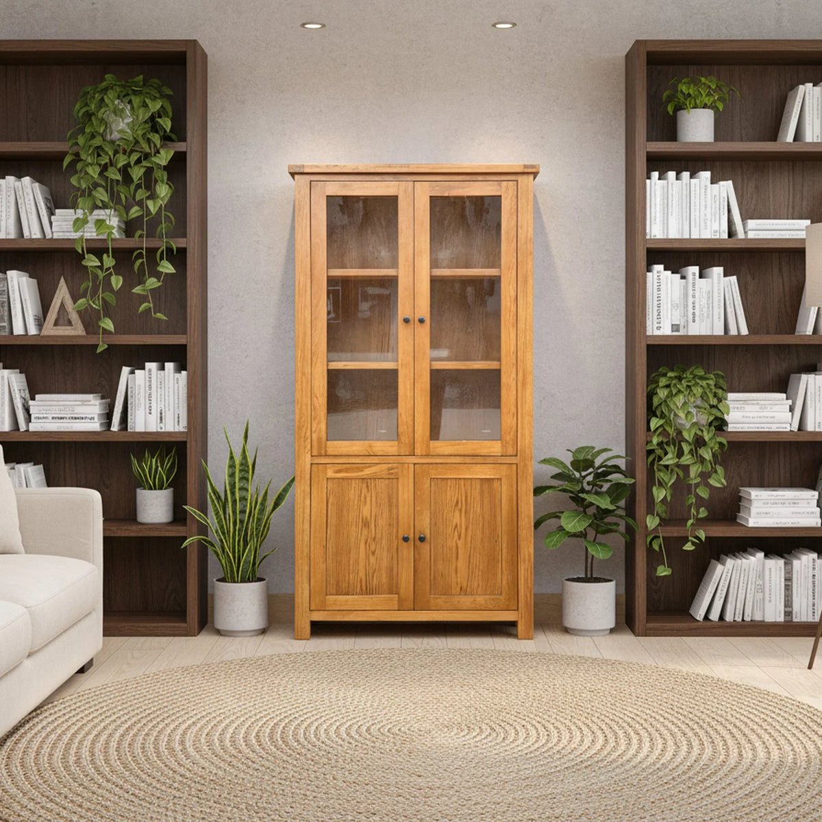 Richmond Oak Display Cabinet