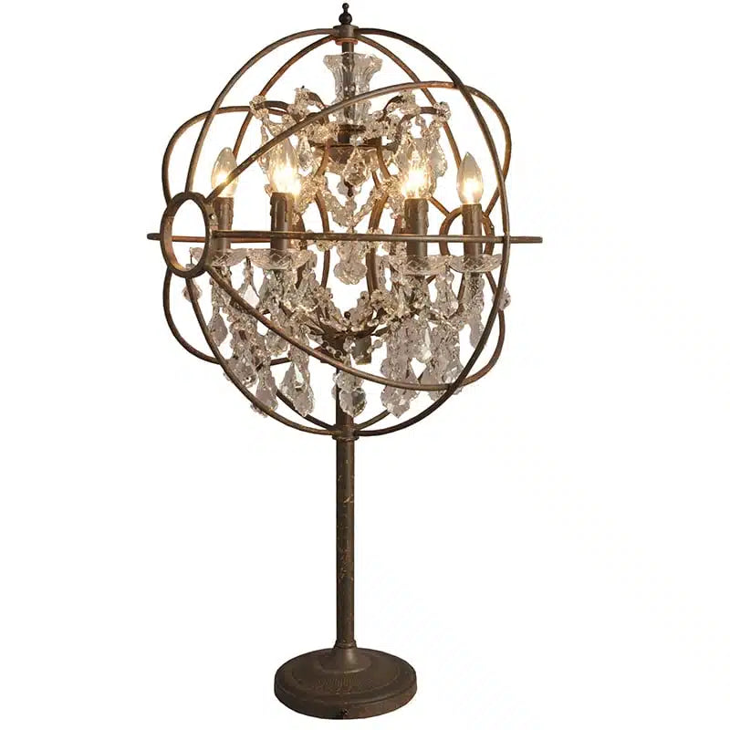 Rococo Orb Table Lamp – Antique Black