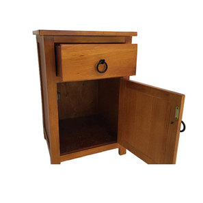 Tina 1 Drawer 1 Door Bedside Table – Warm Honey