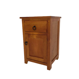 Tina 1 Drawer 1 Door Bedside Table – Warm Honey