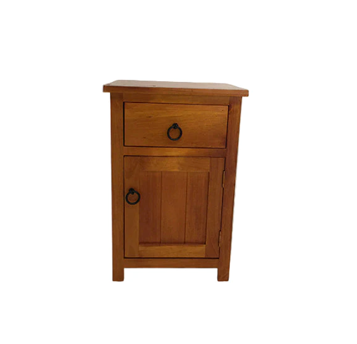 Tina 1 Drawer 1 Door Bedside Table – Warm Honey