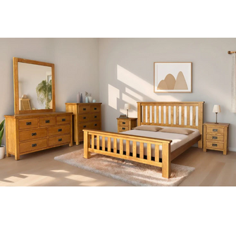 Richmond Oak Queen Bedframe
