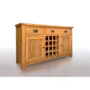 Richmond Oak Buffet Table with Wine Rack