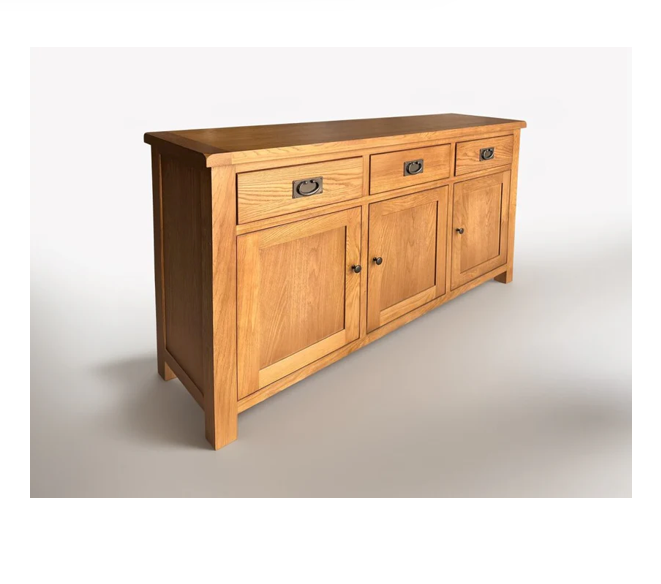 Richmond Oak Buffet Table 3 Door 3 Drawer