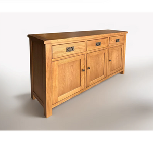 Richmond Oak Buffet Table 3 Door 3 Drawer