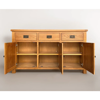 Richmond Oak Buffet Table 3 Door 3 Drawer