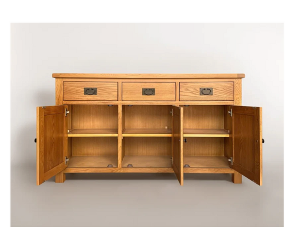 Richmond Oak Buffet Table 3 Door 3 Drawer