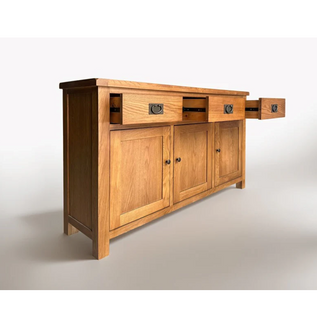 Richmond Oak Buffet Table 3 Door 3 Drawer