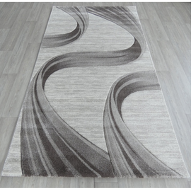 Swirl Abstract Style Aroha Rug in Beige
