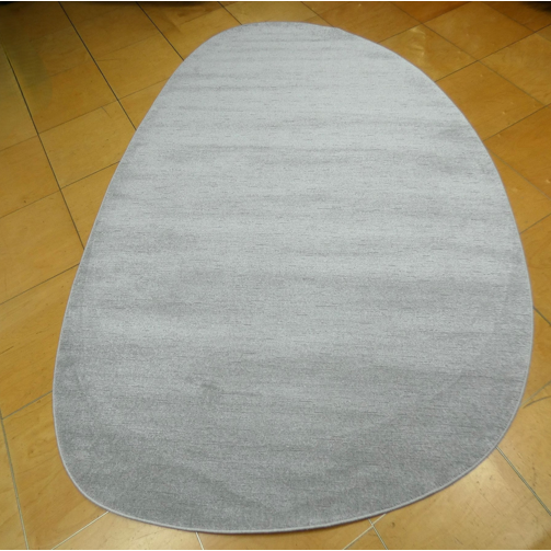 Luxurious Plain Textured Trentino Pebble Shape Rug (41005-2121) Size: 200 x 290cm