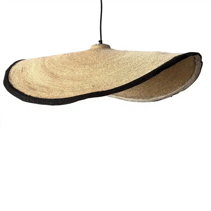 Seagrass 91cm Oval Pendant – Natural/White/Black