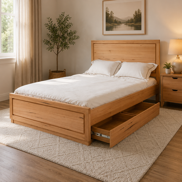 Della Queen Bedframe with Drawers