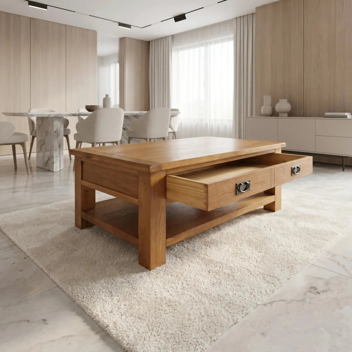 Richmond Oak Coffee Table with Drawer