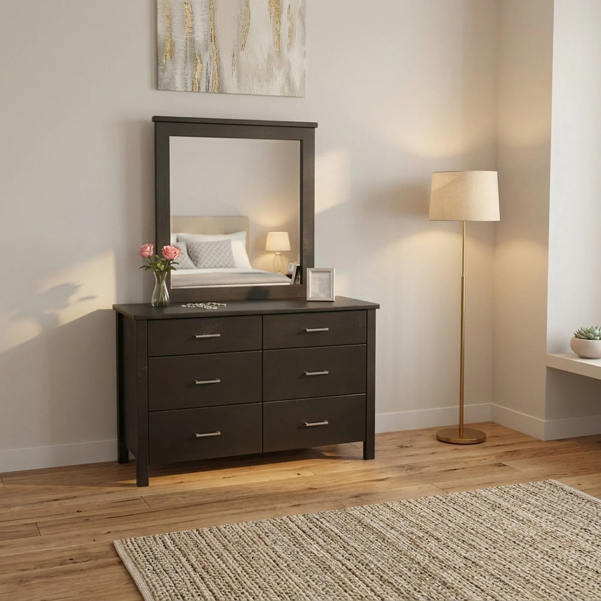 Tina Dresser 6 Drawer with Mirror