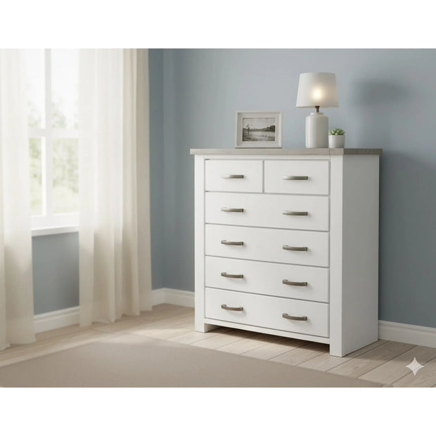 Acacia 6 Drawer Tallboy