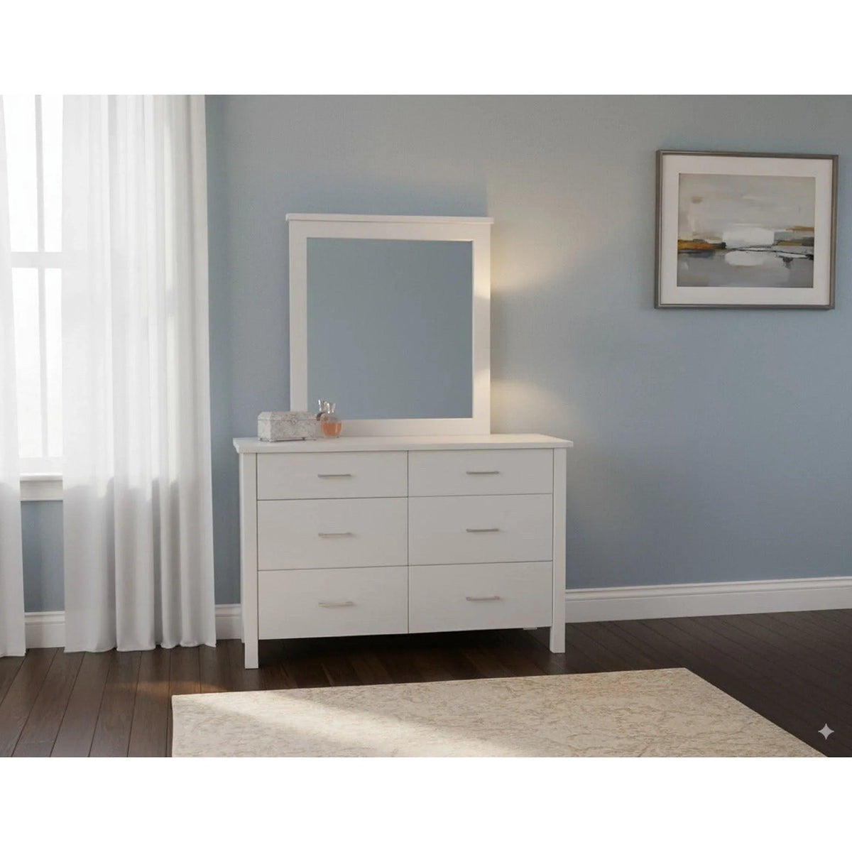 Tina Dresser 6 Drawer with Mirror