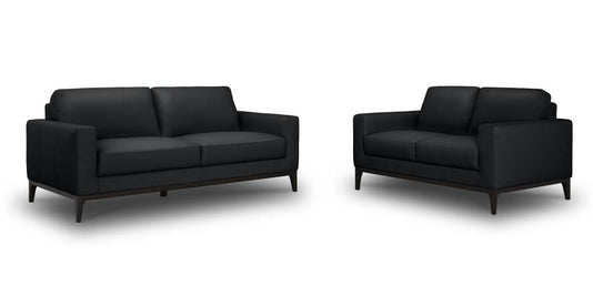 Elise 3 + 2 Seater suite - Full-grain corrected leather