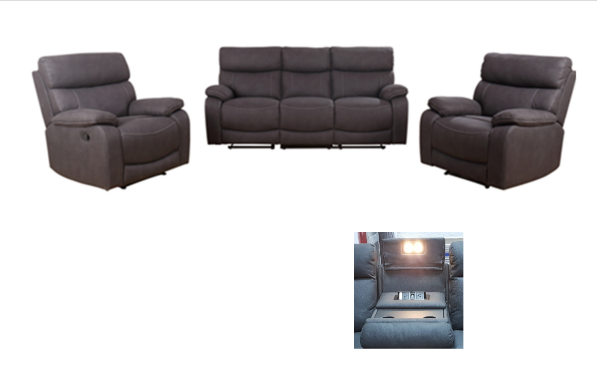Atlanta 3 Piece Reclining Sofa